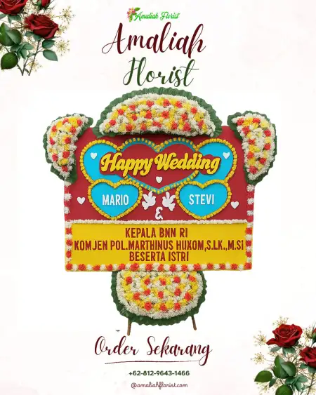 Papan Bunga Pernikahan Keplaksari
